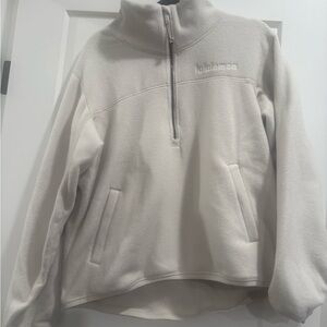 Lululemon White Fleece 1/2 Zip